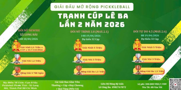 Giải Pickleball Lê Ba Lần 2 Mở rộng